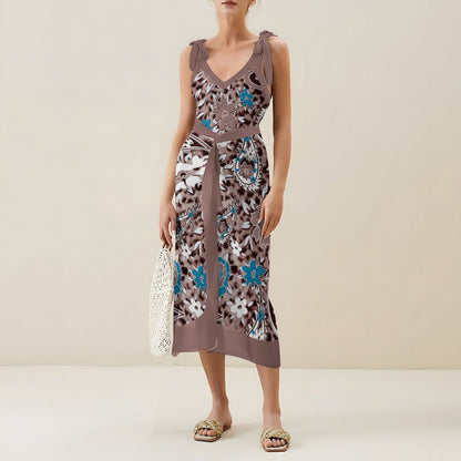 Casual Printed One-Piece Swimsuit And Cover Up 2305102876