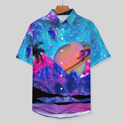 Men's Star Print Vacation Hawaiian Shirt 2306104580