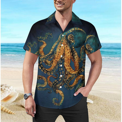 Men's Hawaiian Print Casual Shirt 2304108699