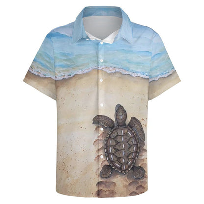 Men's Hawaiian Print Resort Shirt 2305101679