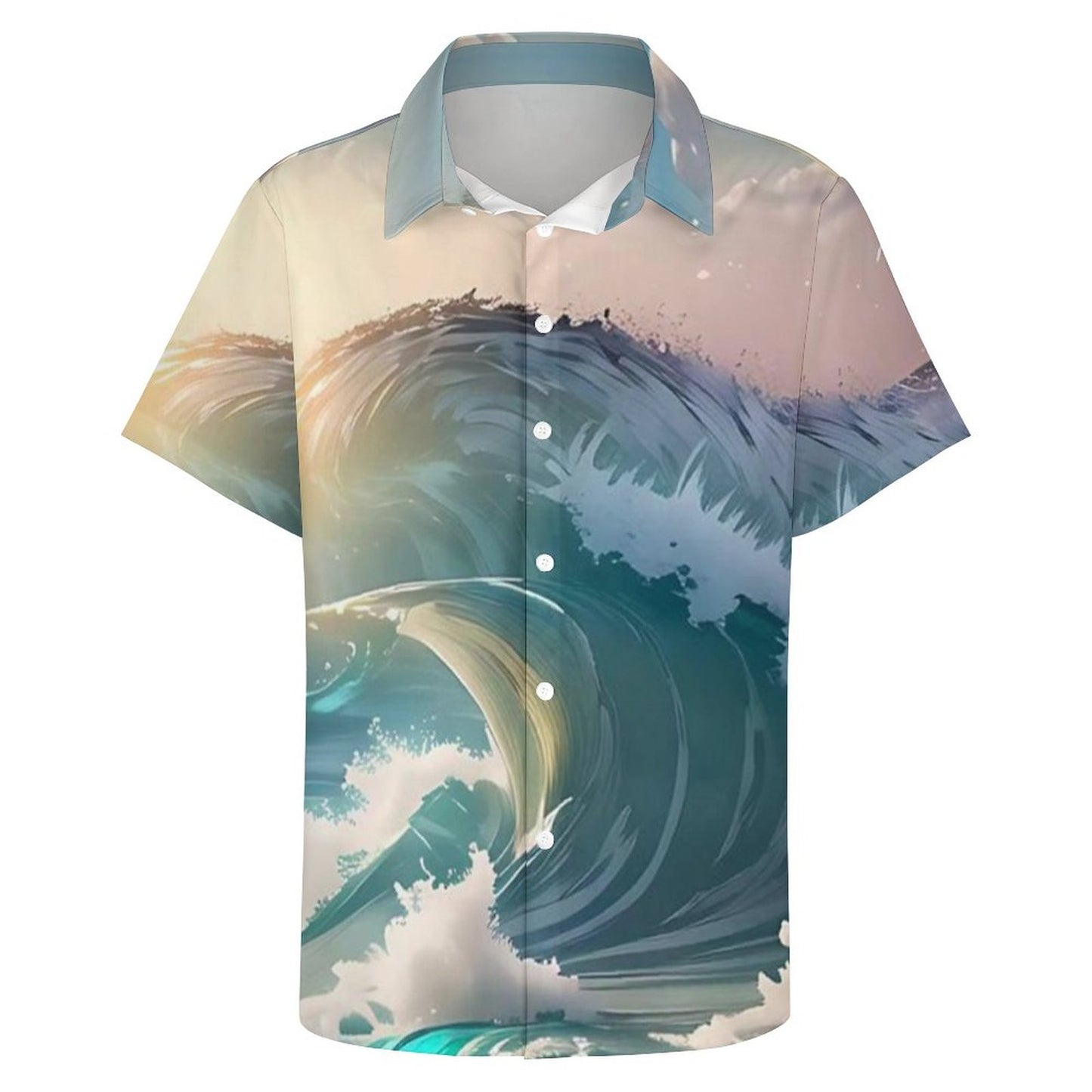 Men's Hawaiian Print Resort Shirt 2305101777