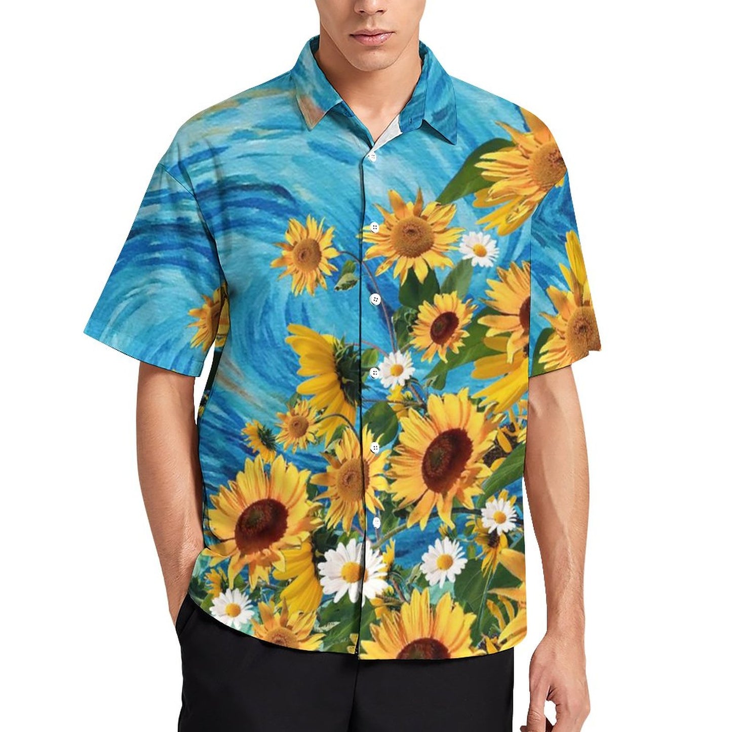 Men's Hawaiian Print Resort Shirt 2305101773