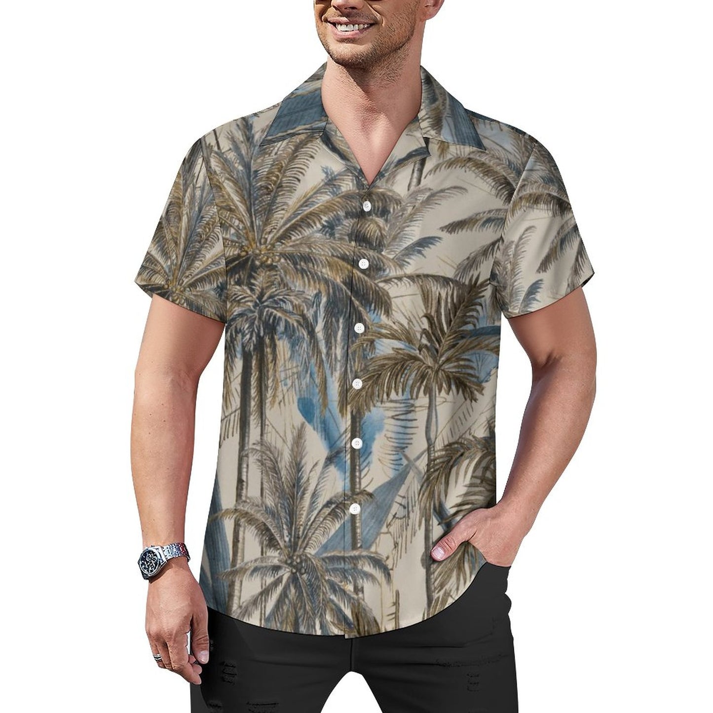 Men's Hawaiian Casual Short Sleeve Shirt 2305102382