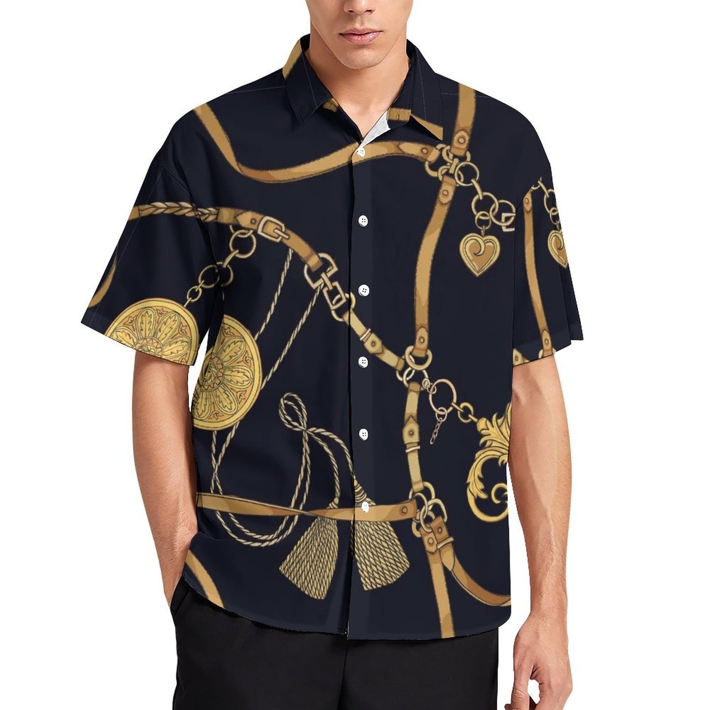 Men's Fashion Casual Printed Short Sleeve Shirts 2306100782