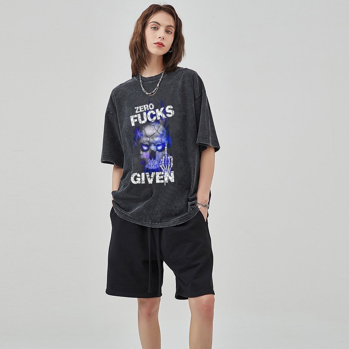 Unisex Vintage Solid Wash T-Shirts 2305104086