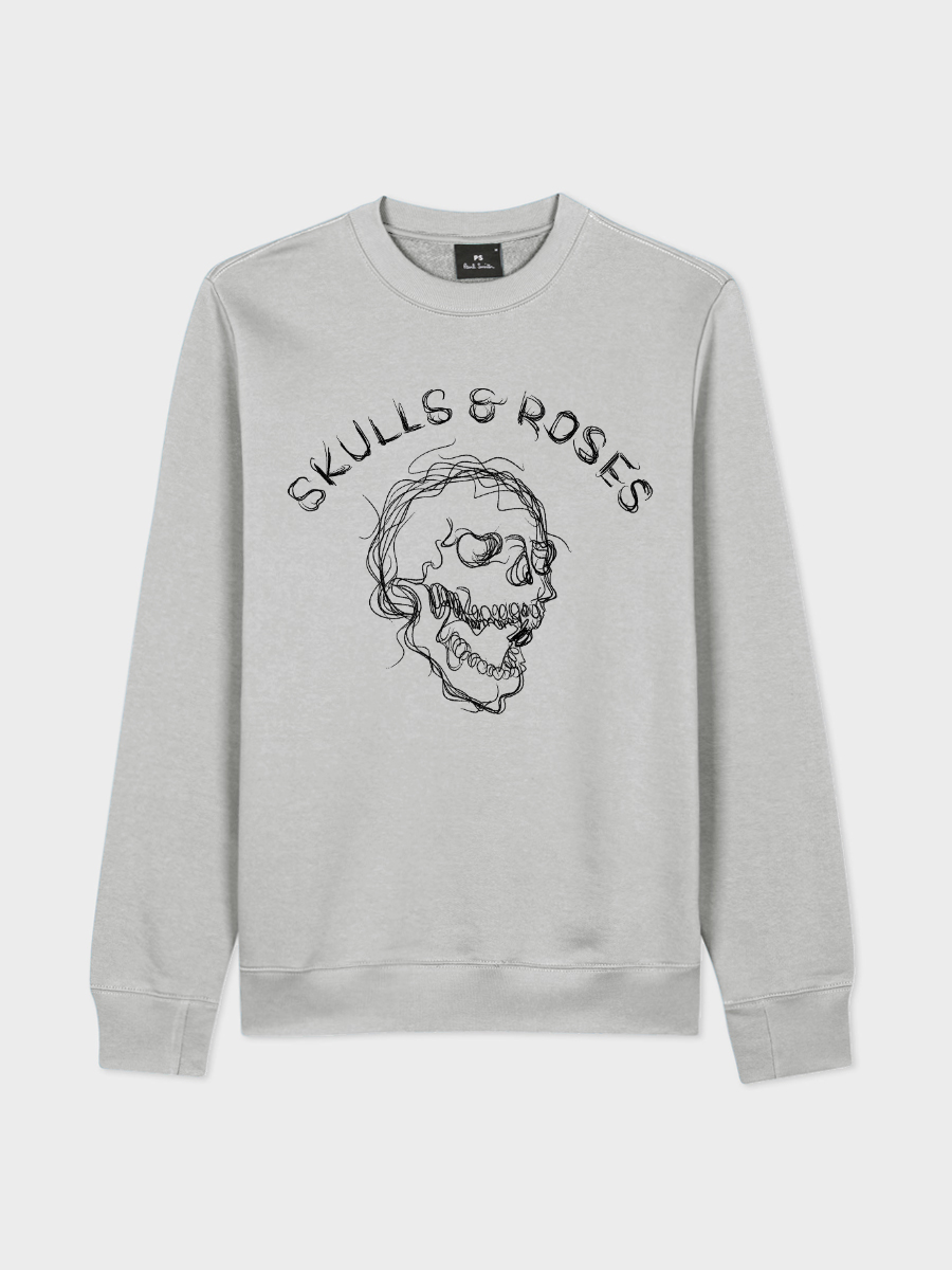 Men's Skeleton Round Neck Casual Printed Long Sleeve Sweatshirt