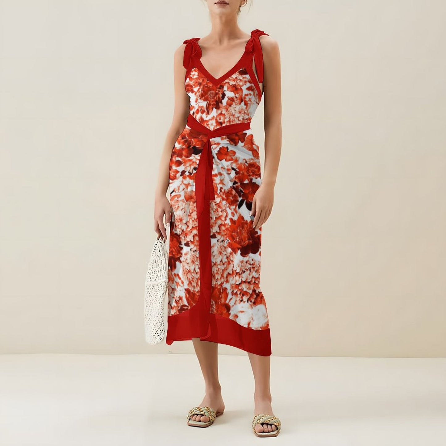 Casual Printed One-Piece Swimsuit And Cover Up 2305102664