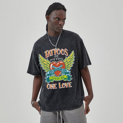 Unisex Vintage Solid Wash T-Shirts 2305102638