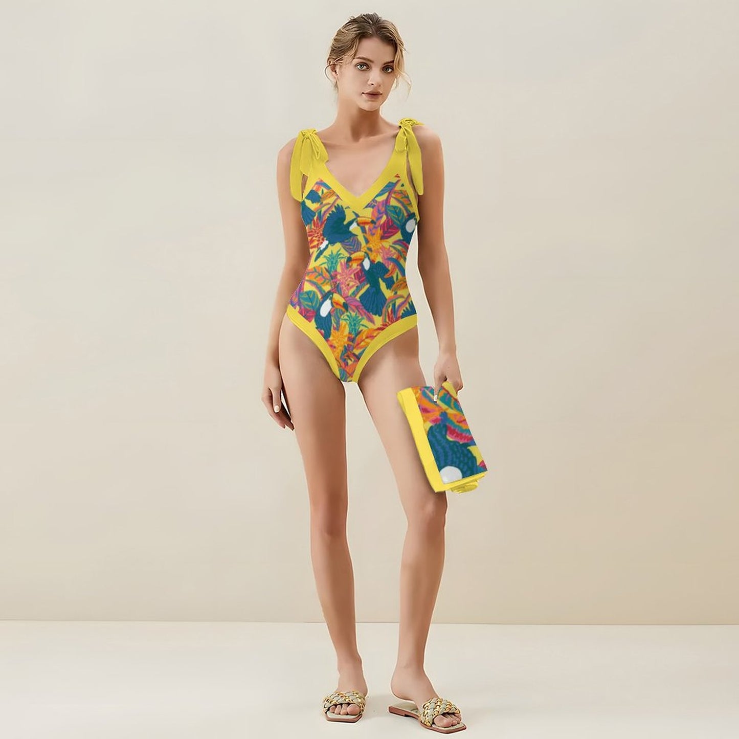 Casual Printed One Piece Swimsuit And Cover Up 2306101889