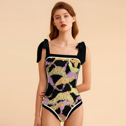 Fashion Printed One Piece Swimsuit And Cover Up 2306100135