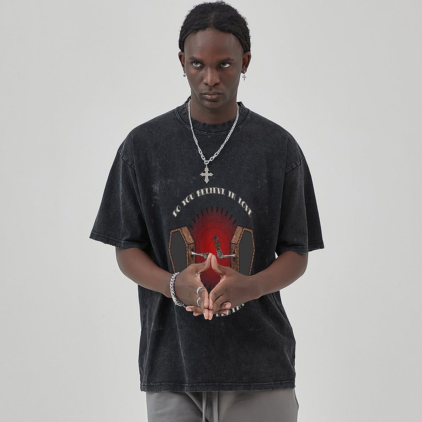 Unisex Vintage Solid Wash T-Shirts 2305102842