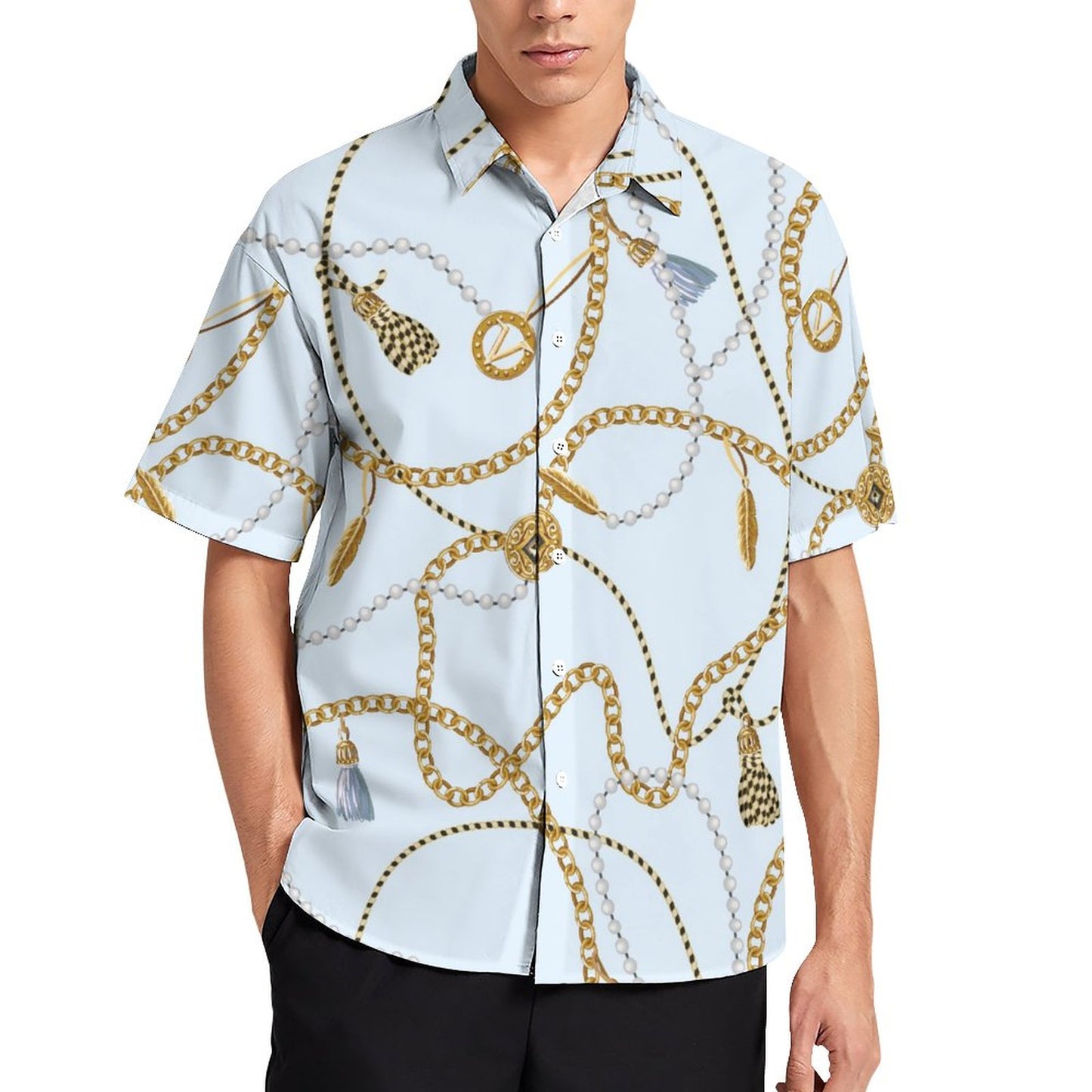 Men's Fashion Casual Printed Short Sleeve Shirts 2306101336