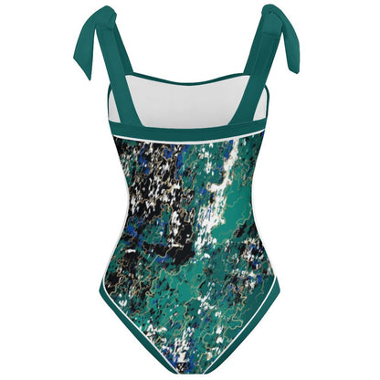 Fashion Printed One Piece Swimsuit And Cover Up 2305104484