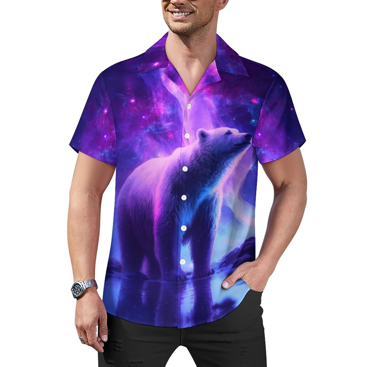 Men Hawaiian Casual Short Sleeve Shirt 2306101373