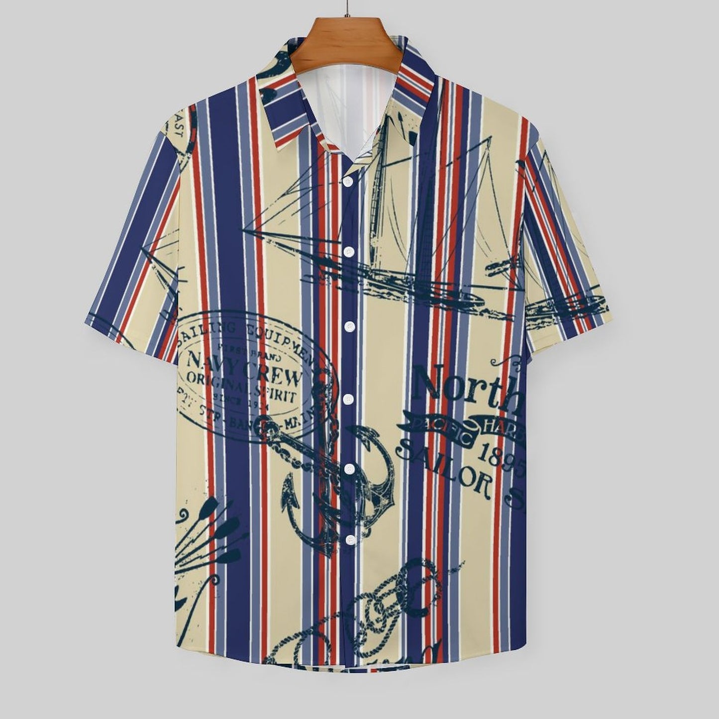 Men's Hawaiian Print Resort Shirt 2305102236