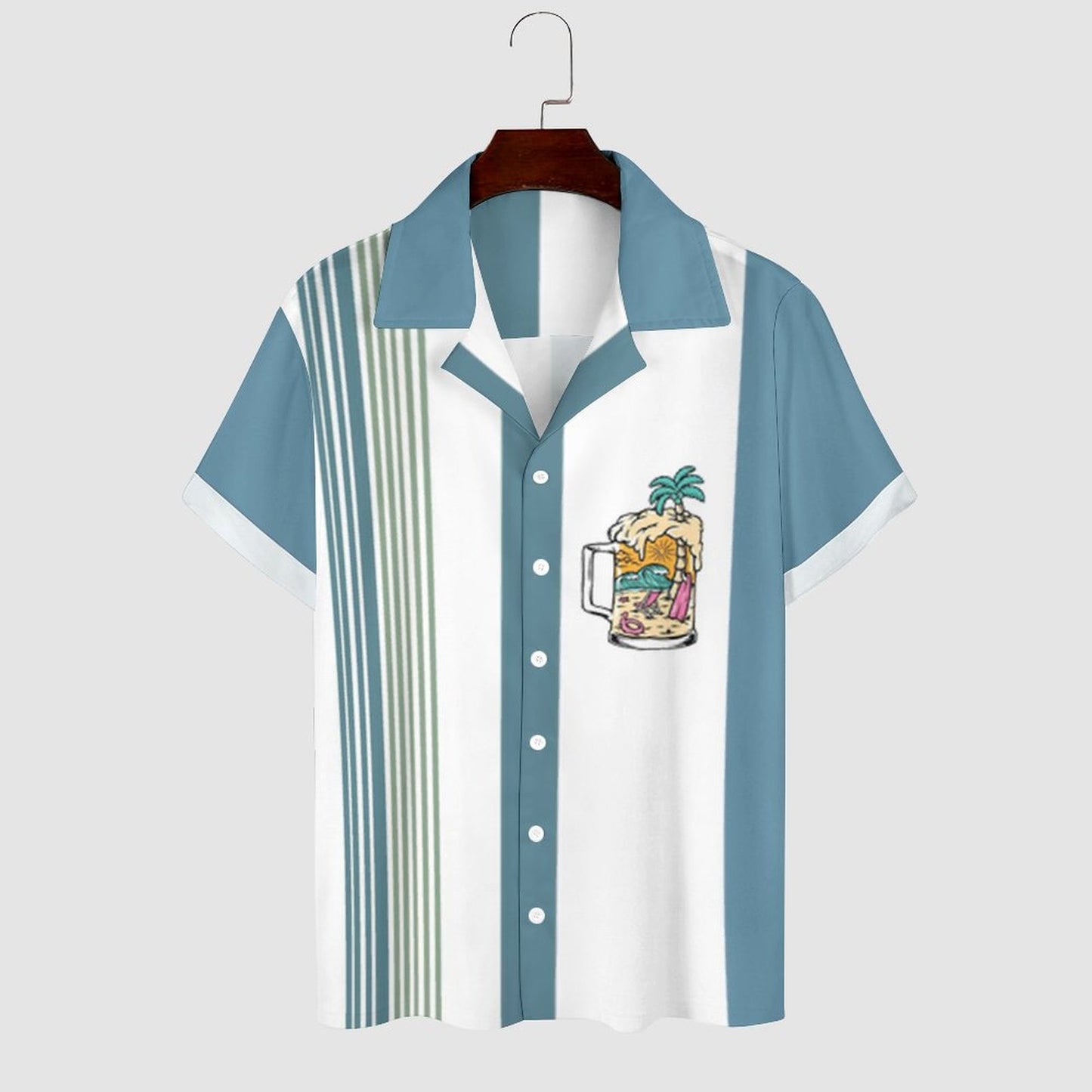 Men's Hawaiian Print Casual Shirt 2304104638