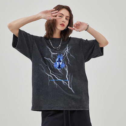 Unisex Vintage Solid Wash T-Shirts 2305102634