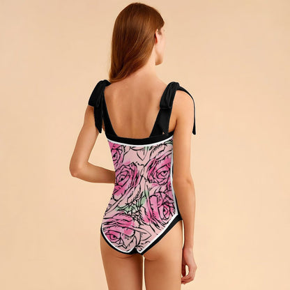 Fashion Printed One Piece Swimsuit And Cover Up 2305105223