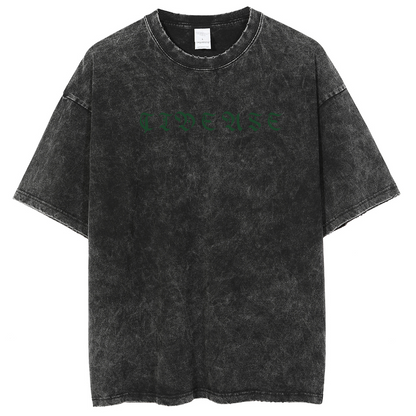 Mens Cotton Wash Solid T-Shirts Oversized Unisex Short Sleeve Streetwear Rap Hip Hop Basic Tee Tops