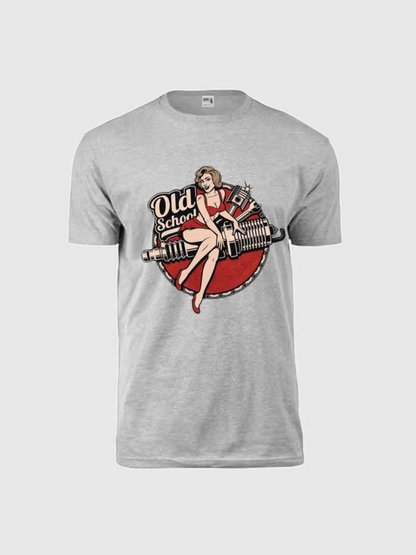 Unisex Round Neck Casual Printed Short Sleeve T-Shirt