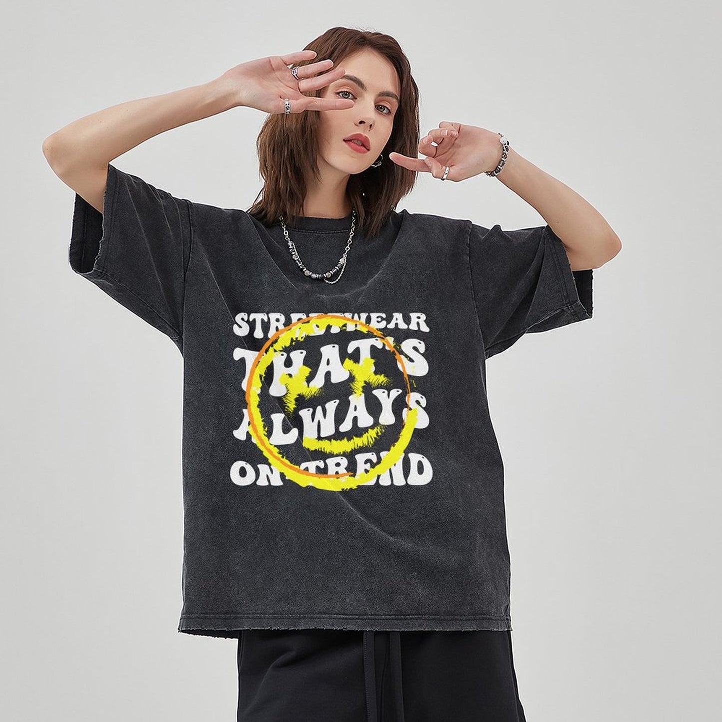 Unisex Vintage Solid Wash T-Shirts 2305101925