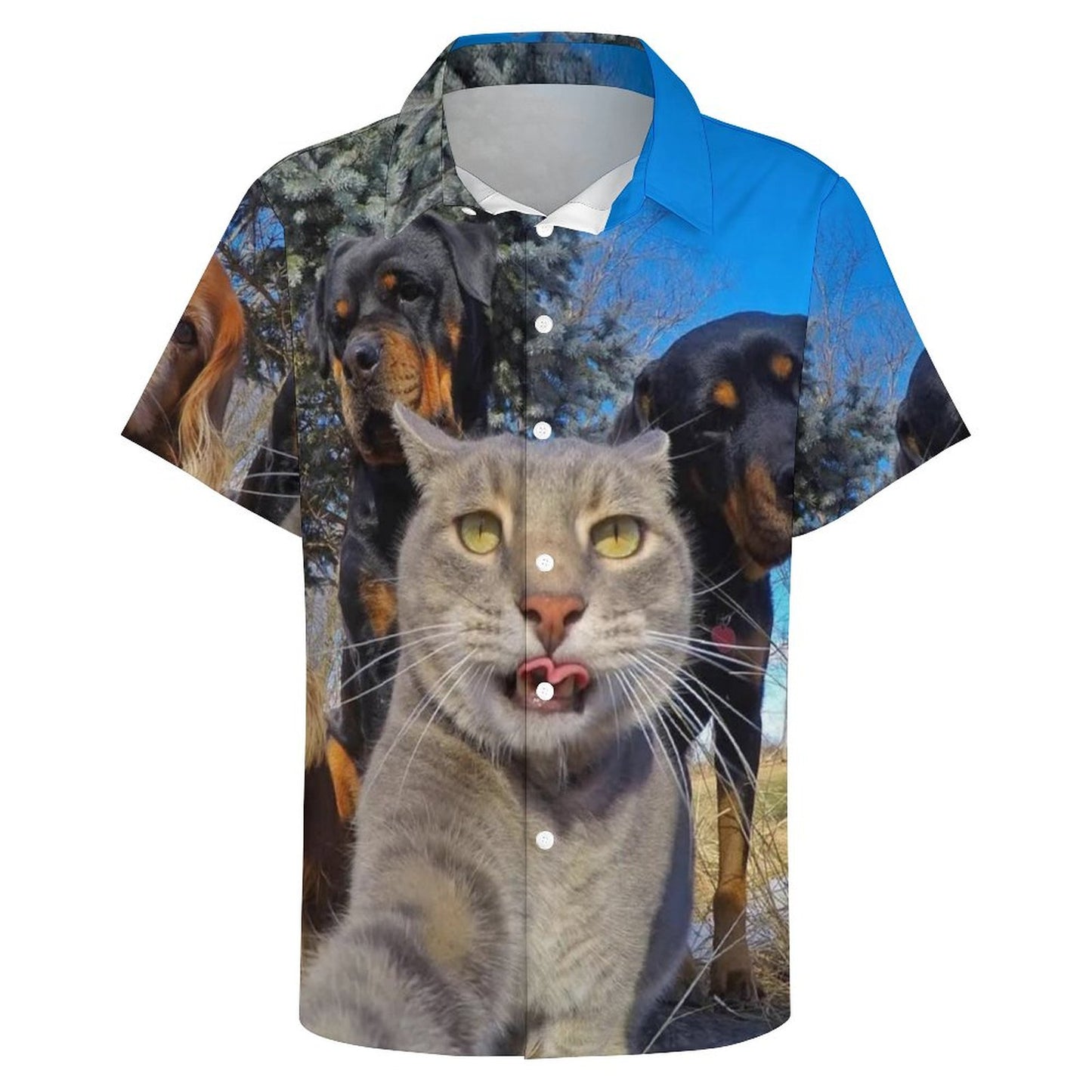 Men's Fashion Casual Printed Short Sleeve Shirts 2306103301