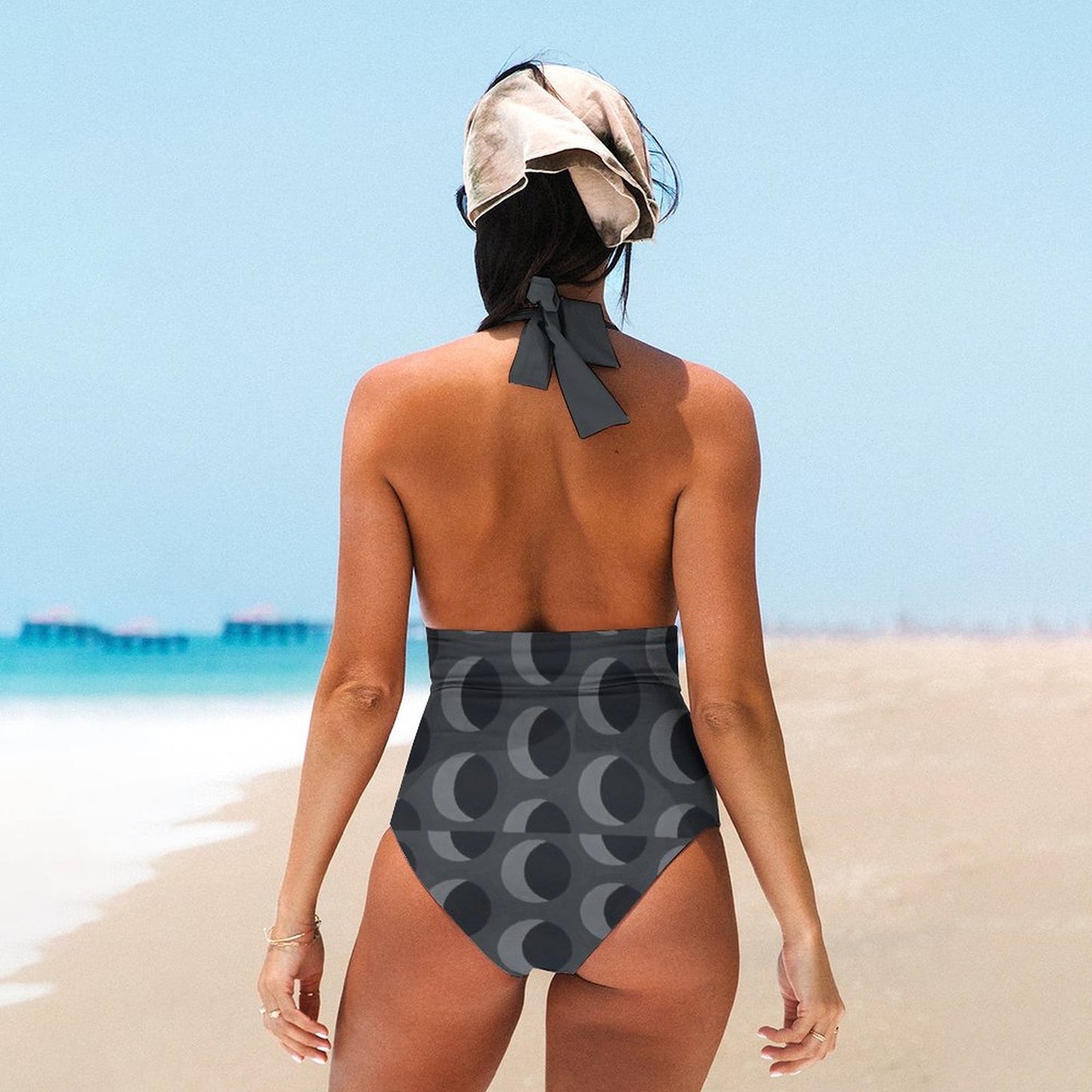 Casual Printed One Piece Swimsuit And Cover Up 2306102253