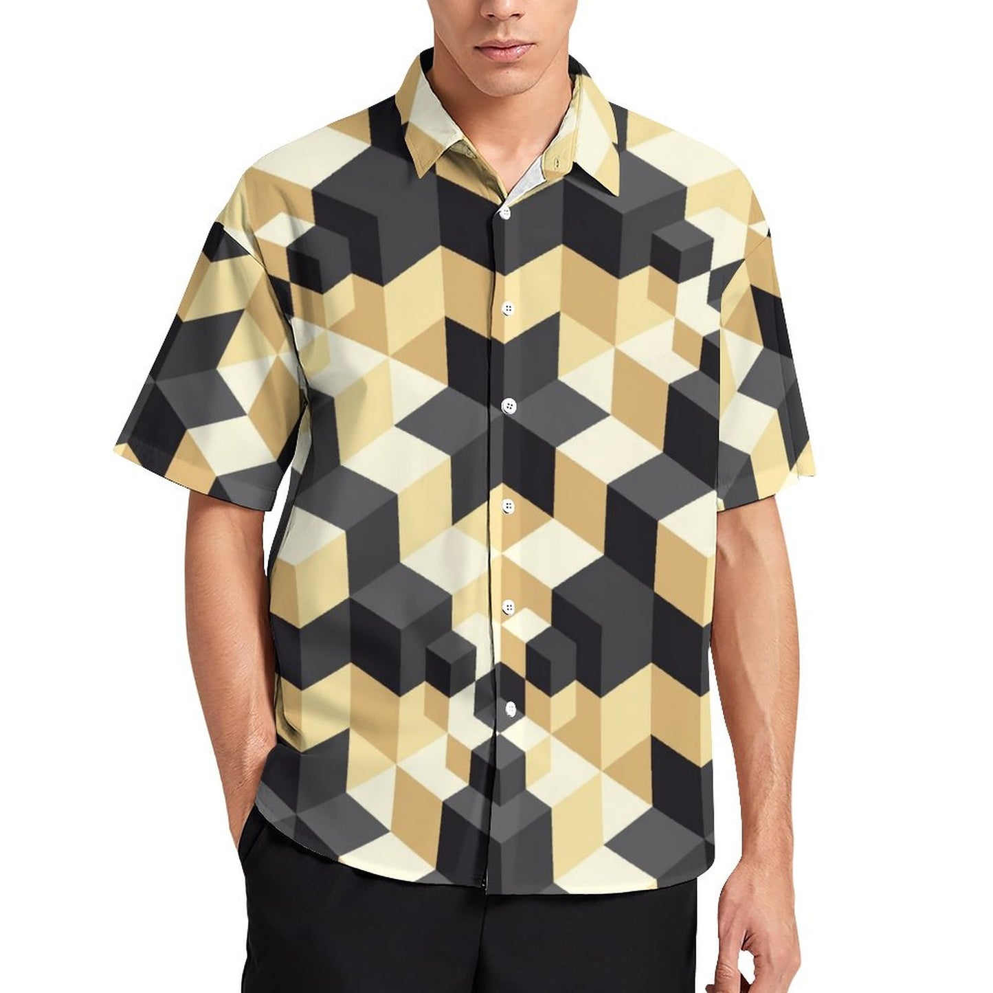 Men's Fashion Casual Printed Short Sleeve Shirts 2306101897
