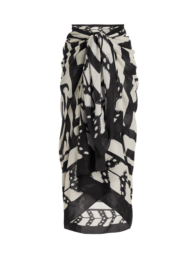 Sexy Bikini And Geometric Print Cover Up