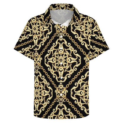 Men's Fashion Casual Printed Short Sleeve Shirts 2306104062