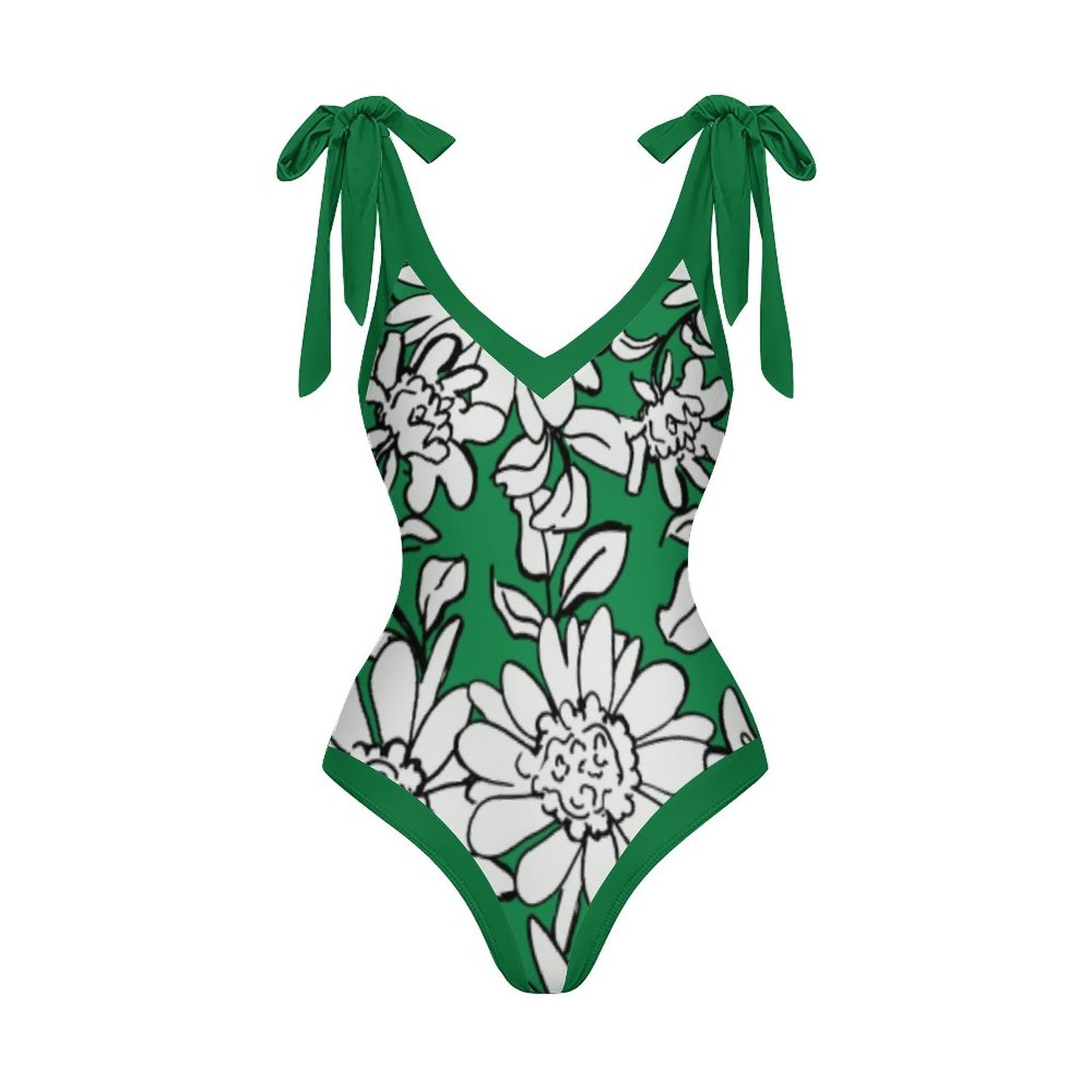 Casual Printed One-Piece Swimsuit And Cover Up 2305102446