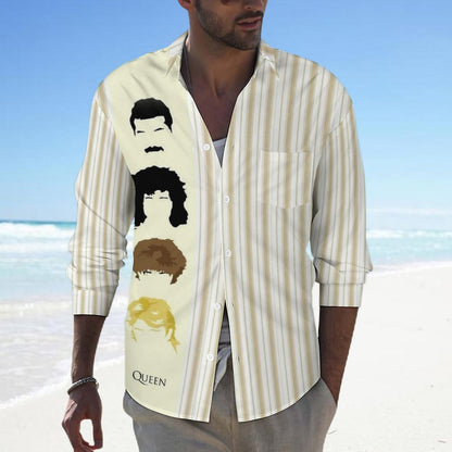 Men's Casual Printed Long Sleeve Shirt 2306103097