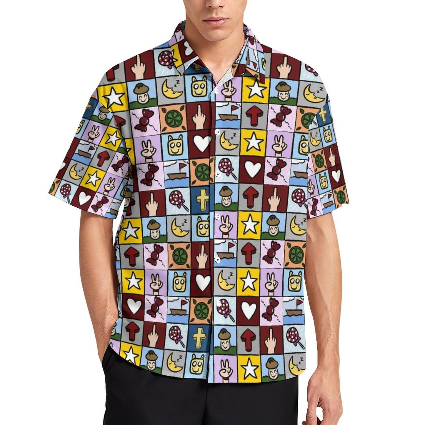 Men's Fashion Casual Printed Short Sleeve Shirts 2306105163