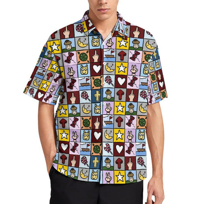 Men's Fashion Casual Printed Short Sleeve Shirts 2306105163