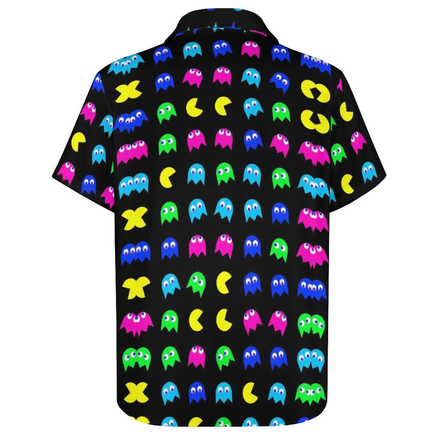Men's Little Monster Print Casual Short Sleeve Shirt 2306102379
