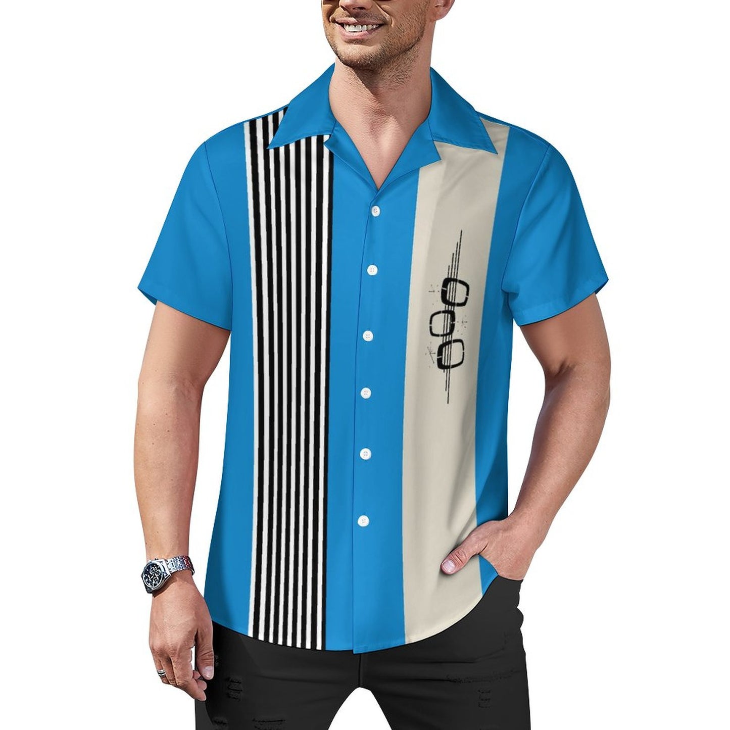 Men's Hawaiian Print Casual Shirt 2304109892