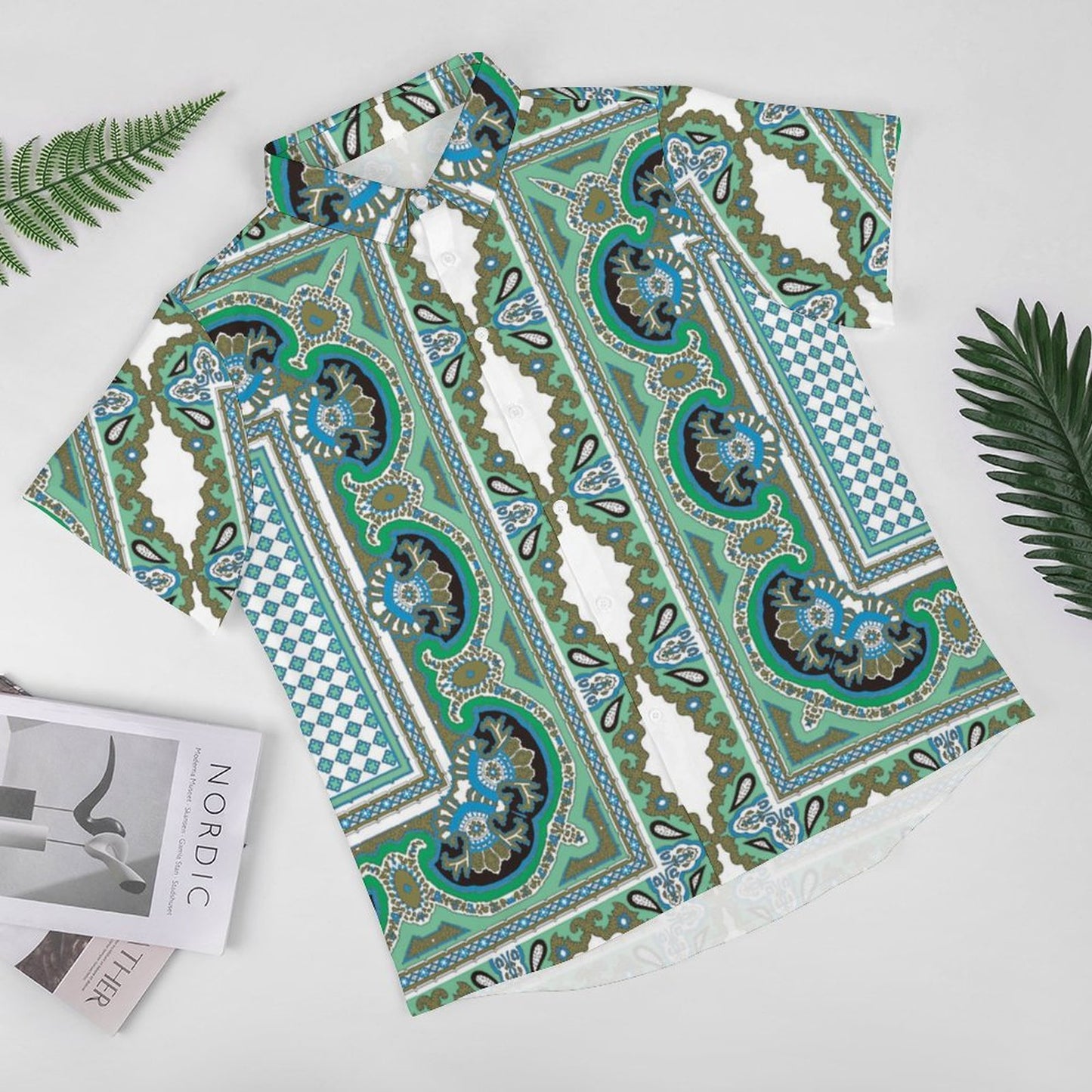 Men's Fashion Casual Printed Short Sleeve Shirts 2306101072