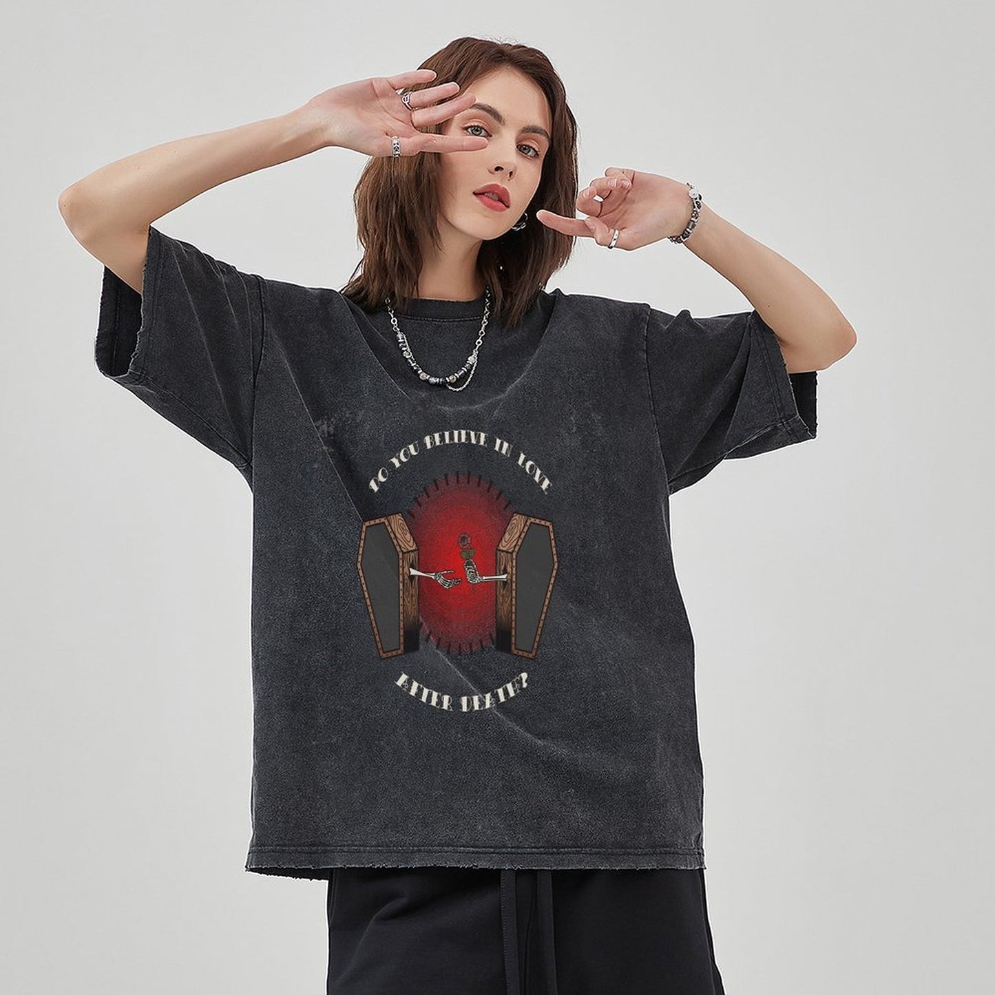 Unisex Vintage Solid Wash T-Shirts 2305102842