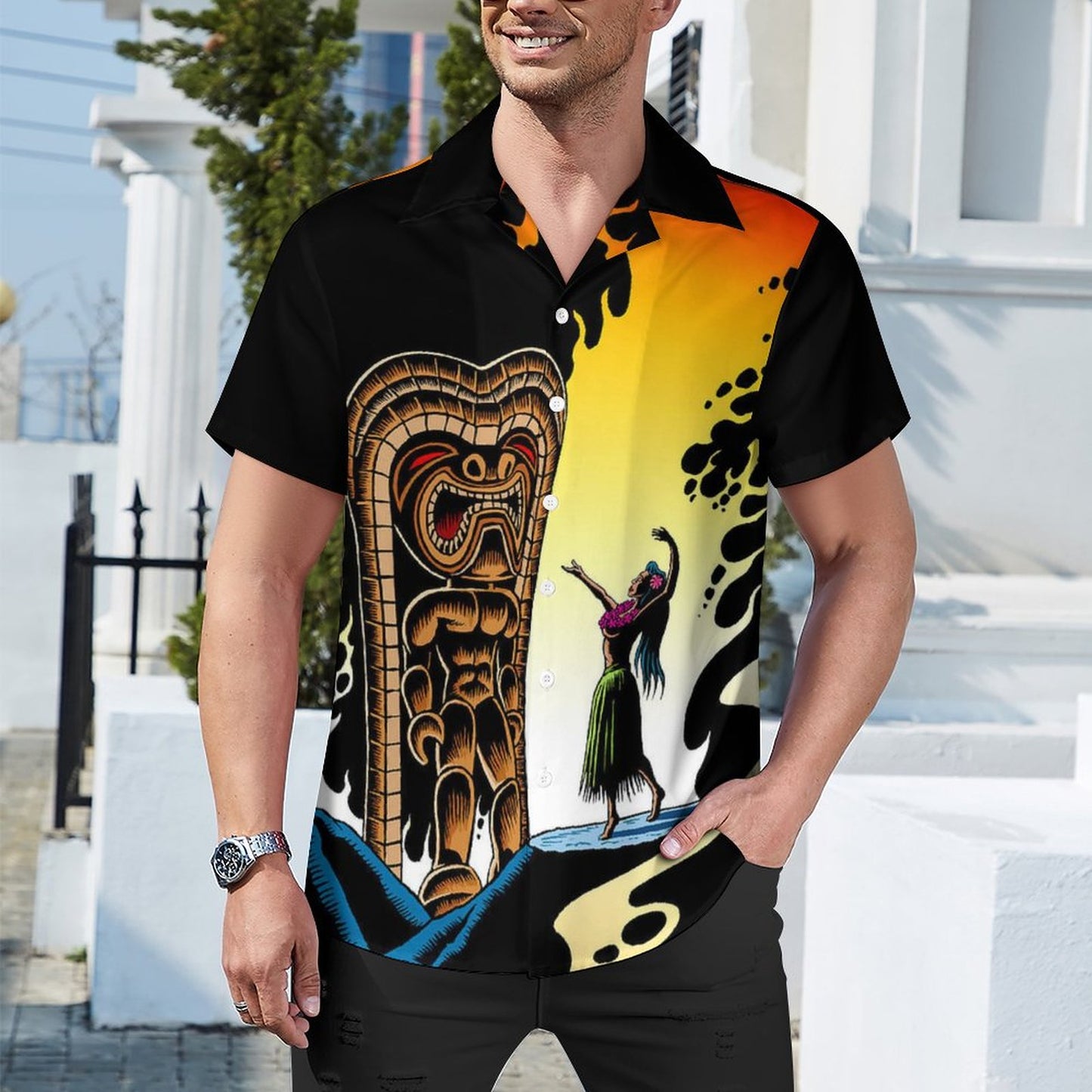 Men's Hawaiian Casual Short Sleeve Shirt 2305102384