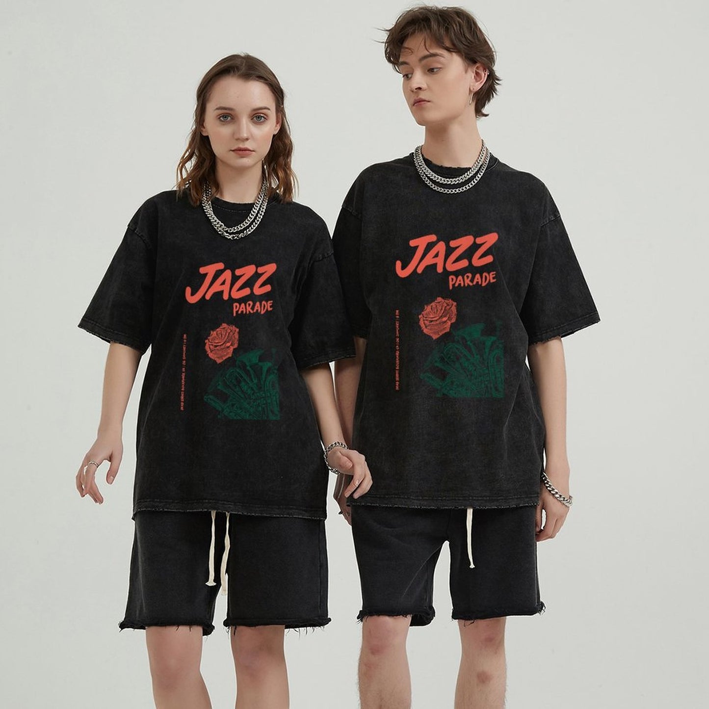 Unisex Vintage Solid Wash T-Shirts 2305102644