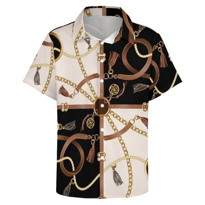 Men's Fashion Casual Printed Short Sleeve Shirts 2306101119