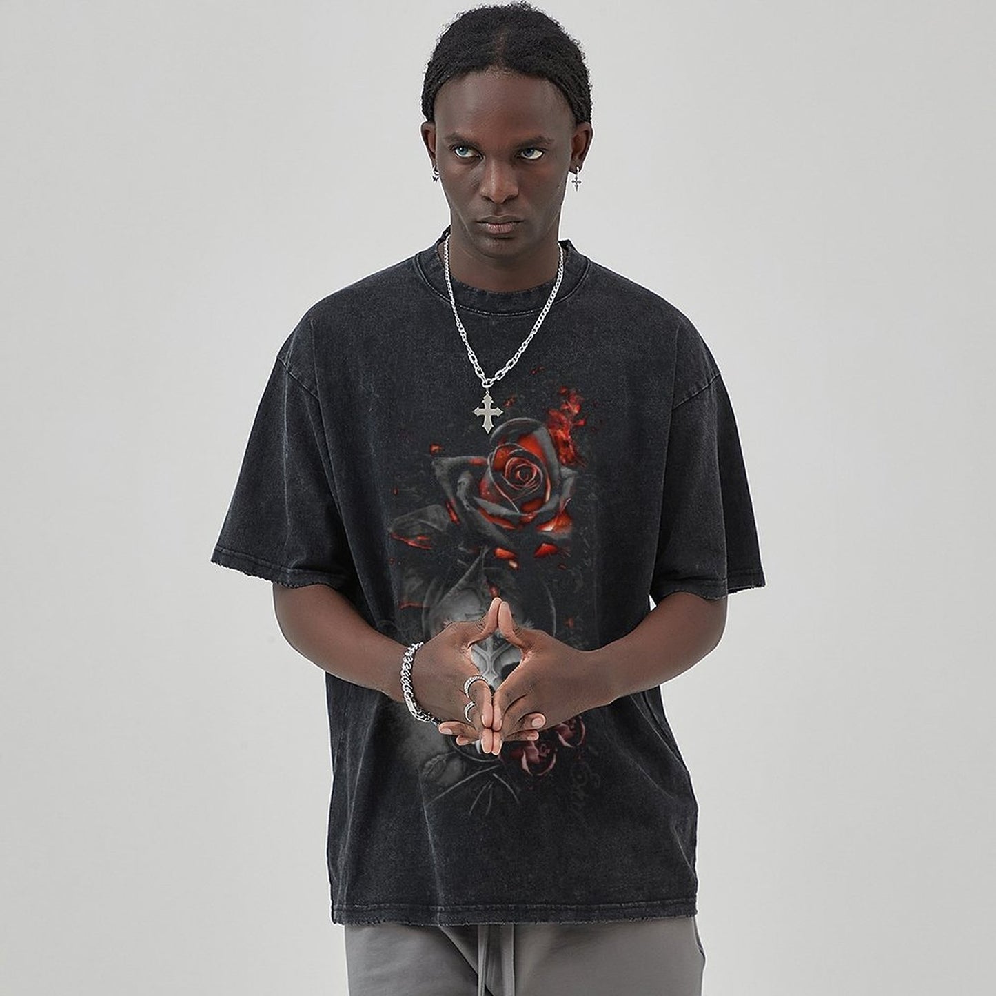 Unisex Vintage Solid Wash T-Shirts 2305104080