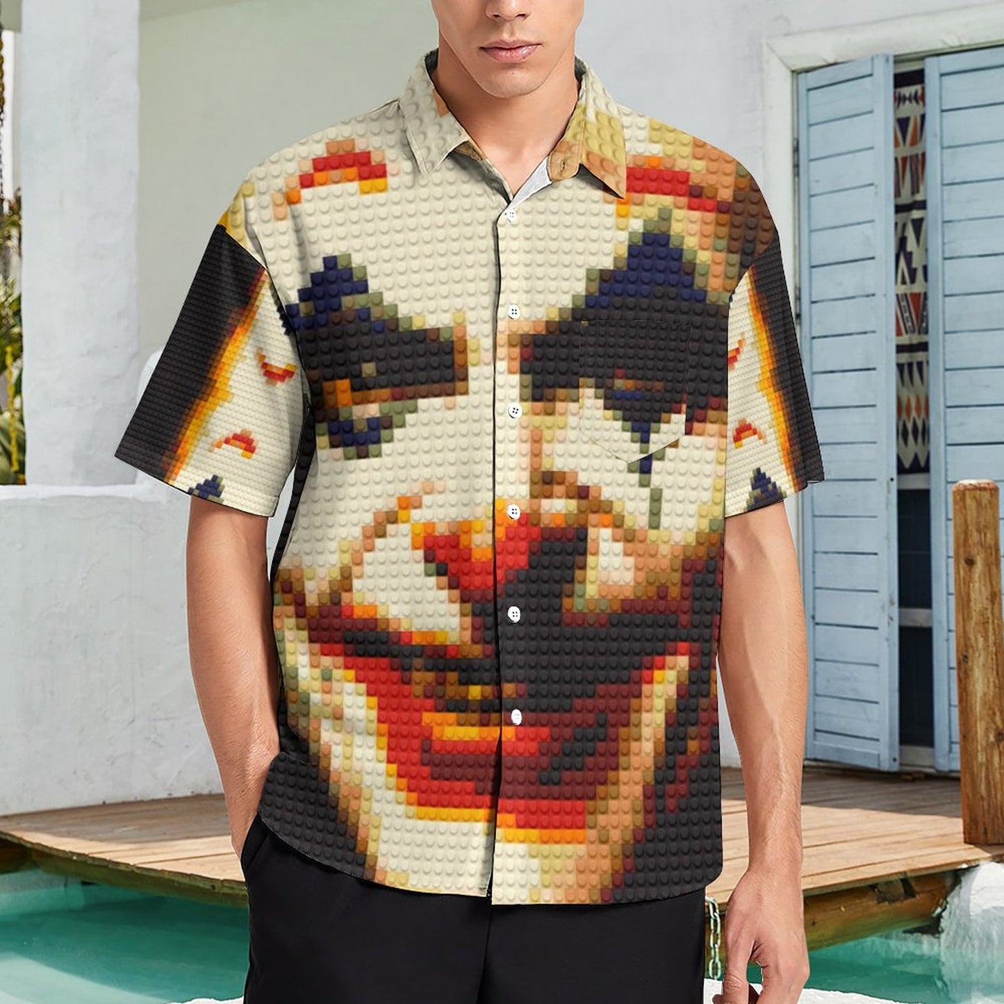 Men's Hawaiian Casual Short Sleeve Shirt 2306103181