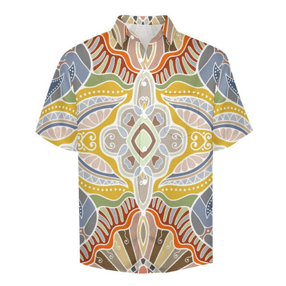 Men's Vintage Print Vacation Hawaiian Shirt 2306104050