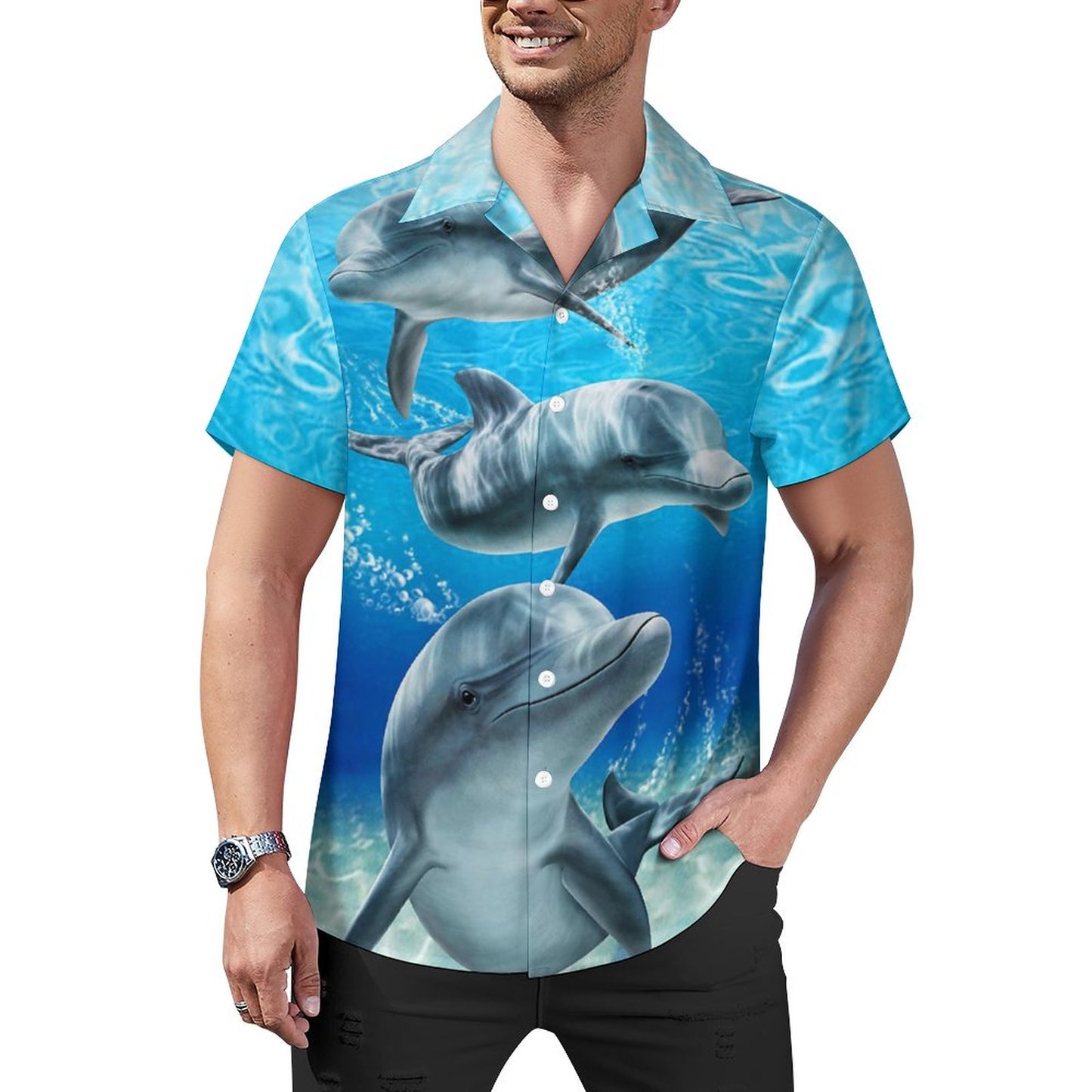 Men's Hawaiian Casual Short Sleeve Shirt 2305102267