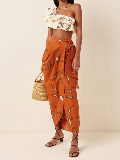 One-Shoulder Ruffled Bikini