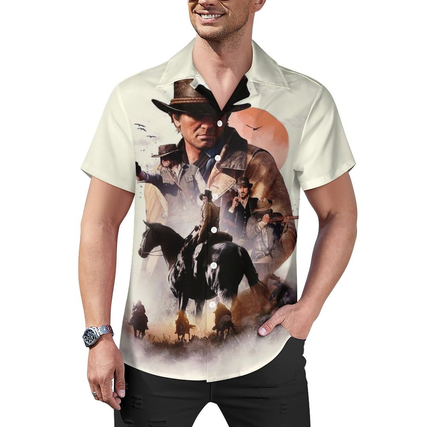 Men's Hawaiian Casual Short Sleeve Shirt 2305101801