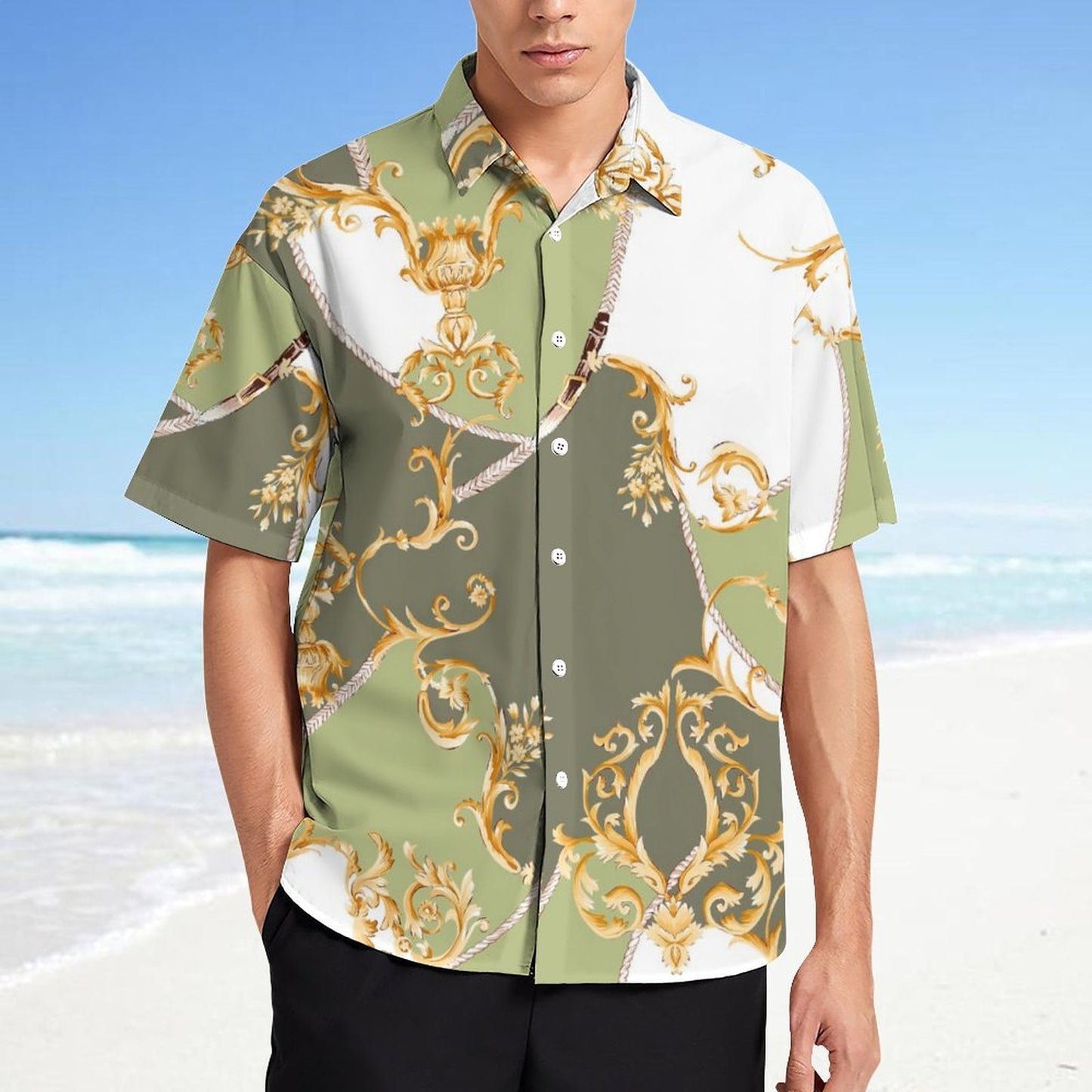 Men's Fashion Casual Printed Short Sleeve Shirts 2306101118