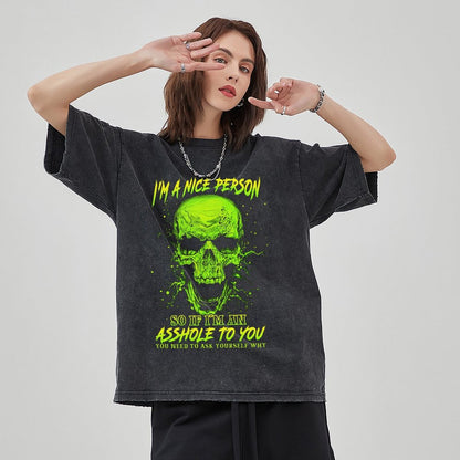 Unisex Vintage Solid Wash T-Shirts 2305104083