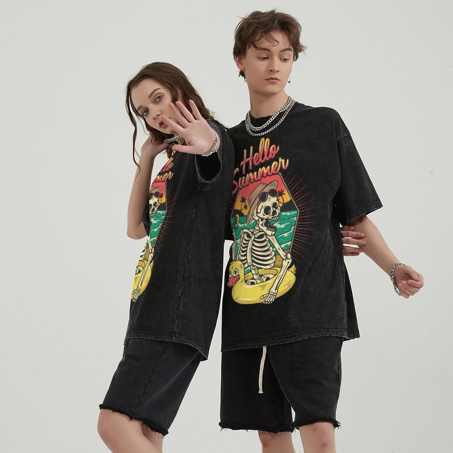 Unisex Vintage Solid Wash T-Shirts 2305101923